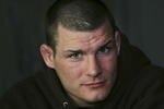 MANCHESTER, UNITED KINGDOM - APRIL 19:  British Ultimate Fighting Champion Michael Bisping poses for photographs before his fight against Australian Elvis Sinosic in the Ultimate Fighting Championship on 19 April, 2007, Manchester, England. Ultimate fighting, a mixture of martial arts is claimed to be one of the world's fastest growing sports and the largest championship in Britain is to be staged at Manchester's MEN arena on 21st April.  (Photo by Christopher Furlong/Getty Images)