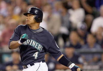 SEATTLE - SEPTEMBER 18: Jose Lopez #4 of the Seattle Mariners swings at the pitch during the game against the New York Yankees on September 18, 2009 at Safeco Field in Seattle, Washington. (Photo by Otto Greule Jr/Getty Images)