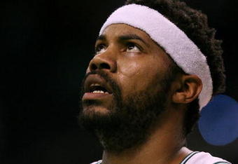 BOSTON - NOVEMBER 20: Rasheed Wallace #30 of the Boston Celtics looks on dejected after their 83-78 loss to the Orlando Magic on November 20, 2009 at the TD Garden in Boston, Massachusetts. NOTE TO USER: User expressly acknowledges and agrees that, by downloading and or using this photograph, User is consenting to the terms and conditions of the Getty Images License Agreement.  (Photo by Elsa/Getty Images)
