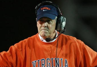 CORAL GABLES, FL - NOVEMBER 10:  Head coach Al Groh of the Virginia Cavaliers watches his team take on the Miami Hurricanes at the Orange Bowl November 10, 2007 in Coral Gables, Florida. The Hurricanes played their last game in the Orange Bowl as Virginia defeated Miami 48-0.  (Photo by Doug Benc/Getty Images)