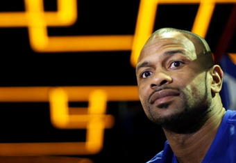 SYDNEY, AUSTRALIA - NOVEMBER 24:  Roy Jones Jr of the USA speaks to the media during a training session at Star City on November 24, 2009 in Sydney, Australia. Jones will fight Danny Green of Australia for the IBO Cruiserweight title on December 2, 2009 in Sydney, Australia.  (Photo by Mark Kolbe/Getty Images)