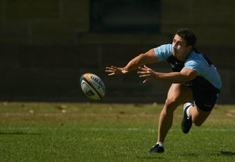 SYDNEY, AUSTRALIA - DECEMBER 01:  Brendan McKibbin passes during a Waratahs training session at Victoria Barracks on December 1, 2009 in Sydney, Australia.  (Photo by Matt King/Getty Images)