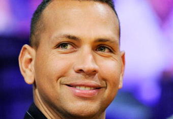 LOS ANGELES, CA - NOVEMBER 24: Alex Rodriguez of the New Yankees attends the NBA game between the New York Knicks and Los Angeles Lakers Staples Center on November 24, 2009 in Los Angeles, California.  NOTE TO USER: User expressly acknowledges and agrees that, by downloading and/or using this Photograph, user is consenting to the terms and conditions of the Getty Images License Agreement.  (Photo by Kevork Djansezian/Getty Images)