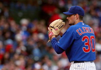 CHICAGO - APRIL 25:  Matt Clement #30 of the Chicago Cubs on the mound during the game against the New York Mets on April 25, 2004 at Wrigley Field in Chicago, Illinois. The Cubs defeated the Mets 4-1. (Photo by Jonathan Daniel/Getty Images)