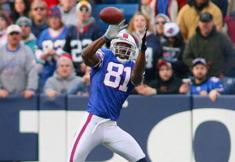 ORCHARD PARK, NY - NOVEMBER 29:  Terrell Owens #81 of the Buffalo Bills catches a pass against the Miami Dolphins at Ralph Wilson Stadium on November 29, 2009 in Orchard Park, New York. Buffalo won 31-14.  (Photo by Rick Stewart/Getty Images)