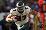PHILADELPHIA - SEPTEMBER 27:  Brent Celek #87 of the Philadelphia Eagles runs for a touchdown in the fourth quarter against the Kansas City Chiefs on September 27, 2009 at Lincoln Financial Field in Philadelphia, Pennsylvania.  (Photo by Travis Lindquist/Getty Images)