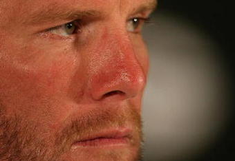 GREEN BAY, WI - MARCH 06: Quarterback Brett Favre of the Green Bay Packers listens to a question at his retirement press conference on March 6, 2008 at Lambeau Field in Green Bay, Wisconsin. (Photo by Jonathan Daniel/Getty Images)