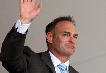 COOPERSTOWN, NY - JULY 26:  Hall of Famer Paul Molitor waves to the crowd as he is introduced at Clark Sports Center during the 2009  Baseball Hall of Fame induction ceremony on July 26, 2009 in Cooperstown, New York.  (Photo by Jim McIsaac/Getty Images)