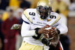 ATLANTA - OCTOBER 17:  Quarterback Josh Nesbitt #9 of the Georgia Tech Yellow Jackets against the Virginia Tech Hokies at Bobby Dodd Stadium on October 17, 2009 in Atlanta, Georgia.  (Photo by Kevin C. Cox/Getty Images)