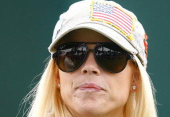 SAN FRANCISCO - OCTOBER 10:  Elin Woods watches the play during the Day Three Morning Foursome Matches of The Presidents Cup at Harding Park Golf Course on October 10, 2009 in San Francisco, California.  (Photo by Scott Halleran/Getty Images)