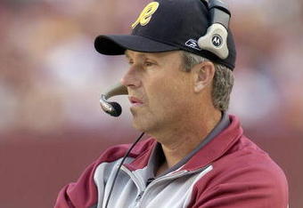 LANDOVER, MD - NOVEMBER 26: Defensive coach Gregg Williams of the Washington Redskins watches the action from the sidelines during the game against the Carolina Panthers on November 26, 2006 at FedEx Field in Landover, Maryland.  (Photo by Greg Fiume/Getty Images) 