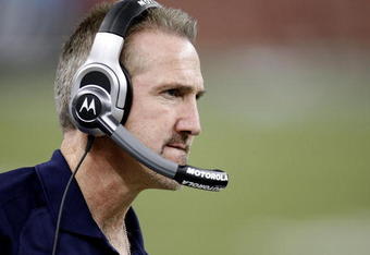 DETROIT , MI - NOVEMBER 01: Head coach Steve Spagnuolo of the St. Louis Rams looks on while playing the Detroit Lions on November 1, 2009 at Ford Field in Detroit, Michigan. St. Louis won the game 17-10. (Photo by Gregory Shamus/Getty Images)