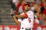 ANAHEIM, CA - SEPTEMBER 22:  Chone Figgins #9 of the Los Angeles Angels of Anaheim bats against the New York Yankees at Angel Stadium on September 22, 2009 in Anaheim, California.  (Photo by Jeff Gross/Getty Images)