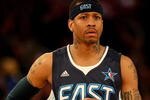 PHOENIX - FEBRUARY 15:  Allen Iverson #1 of the Eastern Conference looks across the court during the 58th NBA All-Star Game, part of 2009 NBA All-Star Weekend at US Airways Center on February 15, 2009 in Phoenix, Arizona.  NOTE TO USER: User expressly acknowledges and agrees that, by downloading and or using this photograph, User is consenting to the terms and conditions of the Getty Images License Agreement.  (Photo by Ronald Martinez/Getty Images)