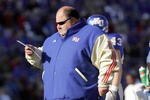 LAWRENCE, KS - NOVEMBER 18:  Mark Mangino  of the Kansas Jayhawks stands on the field during the game against the Kansas State Wildcats on November 18, 2006 at Memorial Stadium in Lawrence, Kansas.  Kansas won 39-20.  (Photo by Brian Bahr/Getty Images)