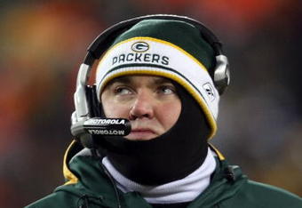 GREEN BAY, WI - JANUARY 20:  Head coach Mike McCarthy of the Green Bay Packers looks on during the NFC championship game against the New York Giants on January 20, 2008 at Lambeau Field in Green Bay, Wisconsin. The Giants defeated the Packers 23-20 in overtime to advance to the Superbowl XLII.  (Photo by Jonathan Daniel/Getty Images)