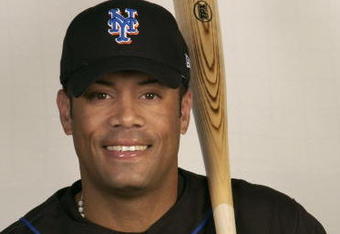 PORT ST. LUCIE, FL - FEBRUARY 25:  Roberto Alomar #12 of the New York Mets poses for a portrait during media day at Thomas J. White Stadium on February 25, 2003 in Port St. Lucie, Florida.   (Photo by Fernando Medina/Getty Images) 