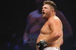 UNCASVILLE, CT - MAY 16: Roy Nelson (White Trunks) of the Lions Den celebrates after beating Brad Imes MilesTech Fighting System during their bout presented by the International Fighting League at the Mohegan Sun Arena May 16, 2008 in Uncasville, Connecticut.  (Photo by Al Bello/Getty Images)