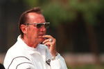 17 Aug 1994:  President and general manager Al Davis of the Los Angeles Raiders watches his team during a workout during training camp in El Segundo, California.  Mandatory Credit: Gary Newkirk/ALLSPORT