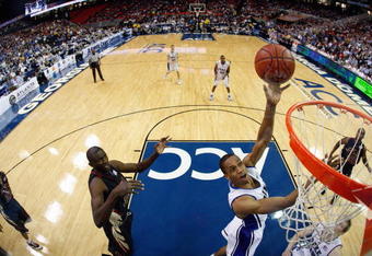 ATLANTA - MARCH 15:  Lance Thomas #42 of the Duke Blue Devils goes for the layup against the Florida State Seminoles during the championship game of the 2009 ACC Men's Basketball Tournament on March 15, 2009 at the Georgia Dome in Atlanta, Georgia.  (Photo by Kevin C. Cox/Getty Images)
