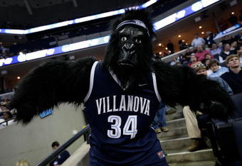 MEMPHIS, TN - MARCH 29:  A Villanova fan wears a gorilla suit during the North Carolina Tar Heels and Oklahoma Sooners NCAA Men's Basketball Tournament South Regional Final at the FedExForum on March 29, 2009 in Memphis, Tennessee. Villanova will play the winner between the Tar Heels and the Sooners. (Photo by Joe Murphy/Getty Images)