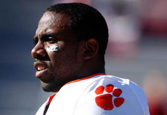 COLUMBIA, SC - NOVEMBER 28:  C.J. Spiller #28 of the Clemson Tigers waits on the field prior to the start of the game against the South Carolina Gamecocks at Williams-Brice Stadium on November 28, 2009 in Columbia, South Carolina.  (Photo by Scott Halleran/Getty Images)