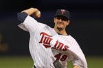 MINNEAPOLIS - OCTOBER 11: Carl Pavano #48 of the Minnesota Twins delivers the ball against the New York Yankees in Game Three of the ALDS during the 2009 MLB Playoffs at the Hubert H. Humphrey Metrodome on October 11, 2009 in Minneapolis, Minnesota. (Photo by Jonathan Daniel/Getty Images)