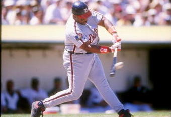 26 Jun 1994: First baseman Cecil Fielder of the Detroit Tigers at bat during a game against the Oakland Athletics at the Oakland-Alameda County Coliseum in Oakland, California.