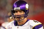 GLENDALE, AZ - DECEMBER 06:  Quarterback Brett Favre #4 of the Minnesota Vikings walks off the field following the NFL game against the Arizona Cardinals at the Universtity of Phoenix Stadium on December 6, 2009 in Glendale, Arizona.  The Cardinals defeated the Vikings 30-17.   (Photo by Christian Petersen/Getty Images)