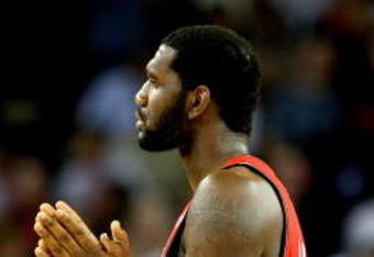 OAKLAND, CA - NOVEMBER 20:  Greg Oden #52 of the Portland Trail Blazers looks on against the Golden State Warriors during an NBA game at Oracle Arena on November 20, 2009 in Oakland, California.  (Photo by Jed Jacobsohn/Getty Images)