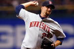 ST. PETERSBURG, FL - SEPTEMBER 19: Relief pitcher Boof Bonser #26 of the Minnesota Twins pitches against the Tampa Bay Rays during the game on September 19, 2008 at Tropicana Field in St. Petersburg, Florida. (Photo by J. Meric/Getty Images)
