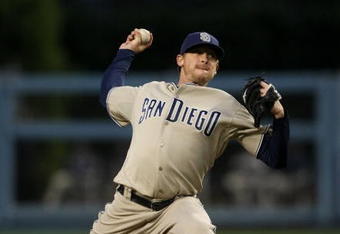 LOS ANGELES, CA - JUNE 10:  Pitcher Kevin Correia #29 of the San Diego Padres throws a pitch against the Los Angeles Dodgers on June 10, 2009 at Dodger Stadium in Los Angeles, California.  The Padres won 3-1.  (Photo by Stephen Dunn/Getty Images)