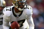 LANDOVER, MD - DECEMBER 06:  Robert Meachem #17 of the New Orleans Saints makes a break against the Washington Redskins on December 6, 2009 at FedExField in Landover, Maryland.  (Photo by Chris McGrath/Getty Images)