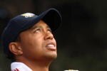 SAN FRANCISCO - OCTOBER 08:  Elin Woods watches her husband Tiger Woods of the USA Team during the Day One Foursome Matches of The Presidents Cup at Harding Park Golf Course on October 8, 2009 in San Francisco, California.  (Photo by Warren Little/Getty Images)