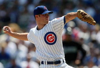 CHICAGO - JULY 26: Starting pitcher Rich Harden #40 of the Chicago Cubs delivers the ball against the Florida Marlins on July 26, 2008 at Wrigley Field in Chicago, Illinois. (Photo by Jonathan Daniel/Getty Images)