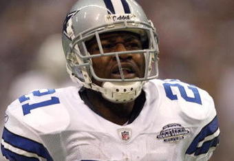 IRVING, TX - DECEMBER 20:  Adam Jones #21of the Dallas Cowboys looks on during their NFL game against the Baltimore Ravens at Texas Stadium on December 20, 2008 in Irving, Texas. The Ravens defeated the Cowboys 33-24. (Photo by Ronald Martinez/Getty Images)