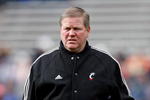 CINCINNATI - NOVEMBER 27:  Brian Kelly the Head Coach of the Cincinnati Bearcats is pictured during the game against the Illinois Fighting Illini at Nippert Stadium on November 27, 2009 in Cincinnati, Ohio.  (Photo by Andy Lyons/Getty Images)