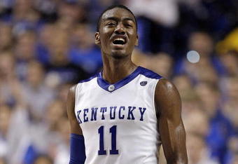 LEXINGTON, KY - NOVEMBER 21:  John Wall #11 of the Kentucky Wildcats looks on during the game against the Rider Broncs on November 21, 2009 in Lexington, Kentucky.  (Photo by Andy Lyons/Getty Images)