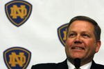 SOUTH BEND, IN - DECEMBER 11: Brian Kelly attends a press conference where he was named new football head coach at Notre Dame University on December 11, 2009 in South Bend, Indiana.  Kelly most recently led the University of Cincinnati to two consecutive Bowl Championship Series appearances including a perfect 12-0 record this past season. (Photo by Frank Polich/Getty Images)