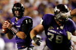 FORT WORTH, TX - NOVEMBER 14:  Quarterback Andy Dalton #14 of the TCU Horned Frogs at Amon G. Carter Stadium on November 14, 2009 in Fort Worth, Texas.  (Photo by Ronald Martinez/Getty Images)