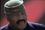17 Sep 2000:  A close-up of celebrity Jim Brown watching the game between the Cleveland Browns and the Pittsburgh Steelers at the Cleveland Brown Stadium in Cleveland, Ohio.  The Browns defeated the Steelers 23-20.Mandatory Credit: Harry How  /Allsport