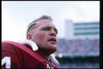1985:  Defensive lineman Brian Bosworth of the Oklahoma Sooners stands on the sidelines during a game in Norman, Oklahoma.+Mandatory Credit: Allsport  /Allsport