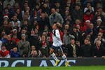 MANCHESTER, ENGLAND - DECEMBER 12:  Gabriel Agbonlahor of Aston Villa celebrates scoring the opening goal during the Barclays Premier League match between Manchester United and Aston Villa at Old Trafford on December 12, 2009 in Manchester, England.  (Photo by Clive Brunskill/Getty Images)