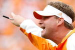 KNOXVILLE, TN - OCTOBER 10: Lane Kiffin the Head Coach of the Tennessee Volunteers is pictured during the SEC game against the Georgia Bulldogs at Neyland Stadium on October 10, 2009 in Knoxville, Tennessee. (Photo by Andy Lyons/Getty Images)
