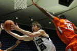ANAHEIM, CA - NOVEMBER 29:  Gordon Hayward #20 of Butler lays up a shot against Trevor Booker #35 of Clemson in the first half during the 76 Classic at Anaheim Convention Center on November 29, 2009 in Anaheim, California.  (Photo by Victor Decolongon/Getty Images)