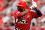 ST. LOUIS, MO - JULY 12: U.S. Futures All-Star Jason Heyward of the Atlanta Braves steps to the plate during the 2009 XM All-Star Futures Game at Busch Stadium on July 12, 2009 in St. Louis, Missouri. (Photo by Jamie Squire/Getty Images)