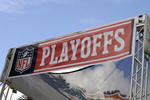 MIAMI, FL - JANUARY 4:  An NFL playoff banner is on display as the Miami Dolphins host the Baltimore Ravens in an NFL Wildcard Playoff Game at Dolphins Stadium on January 4, 2009 in Miami, Florida.  (Photo by Al Messerschmidt/Getty Images)