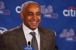 LONG ISLAND CITY, NY - DECEMBER 17:  New York Mets General Manager Omar Minaya speaks to the media during a press conference to introduce Francisco Rodriquez on December 17, 2008 at the Citigroup Building in New York City.  (Photo by Mike Stobe/Getty Images)