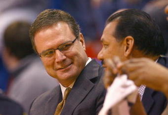 LAWRENCE, KS - DECEMBER 2: Head coach Bill Self of the Kansas Jayhawks sits on the bench against the Alcorn State Braves during the game on December 2, 2009 at Allen Fieldhouse in Lawrence, Kansas. (Photo by Jamie Squire/Getty Images)