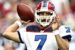 GLENDALE, AZ - OCTOBER 05: Quarterback J.P. Losman #7 of the Buffalo Bills throws the ball against the Arizona Cardinals during the first half of the Buffalo Bills v Arizona Cardinals NFL Game on October 5, 2008 at Stadium in Glendale, Arizona. (Photo by Donald Miralle/Getty Images)